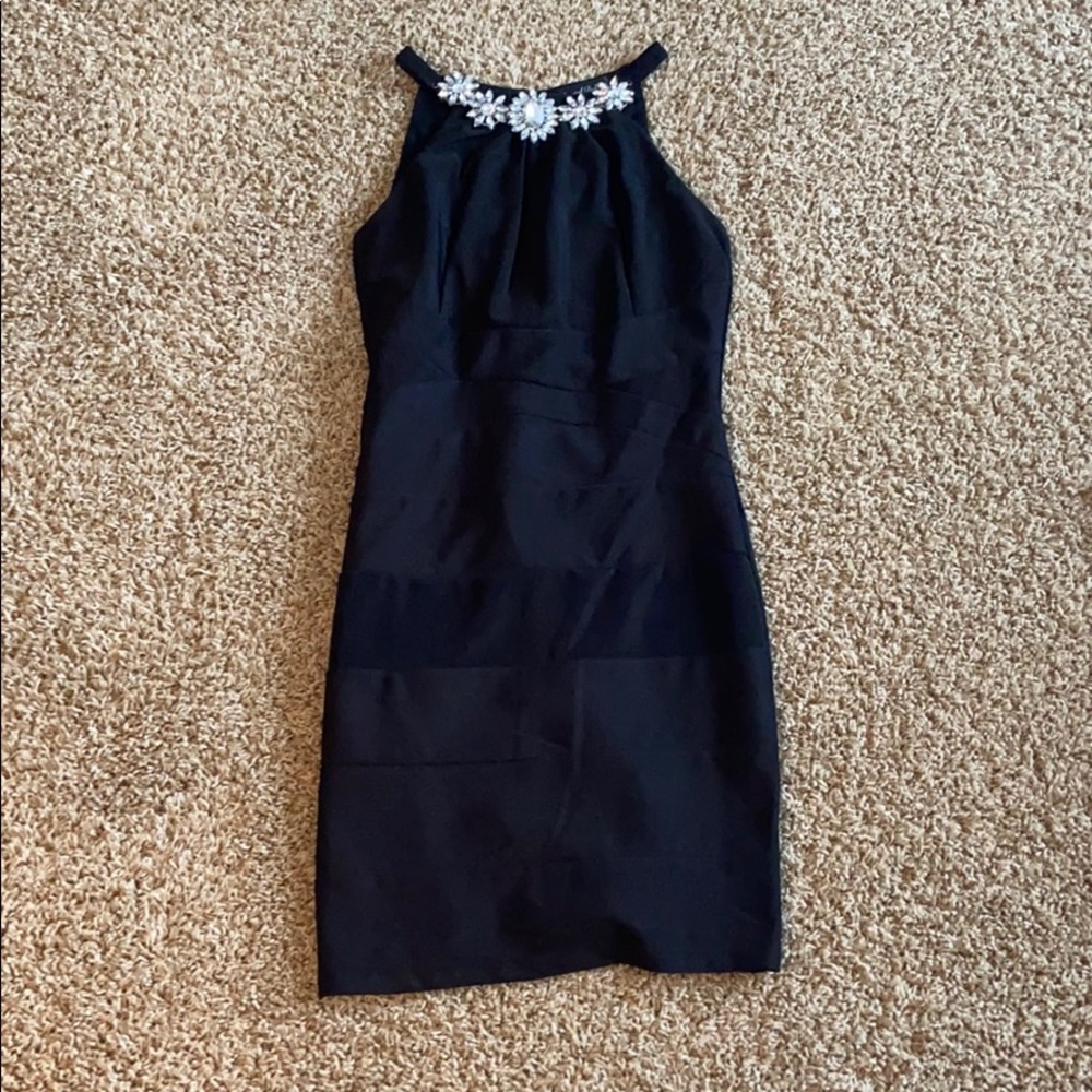 Black mini dress